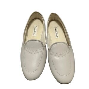 David Green Women's Cream Loafers vintage slippers size 8